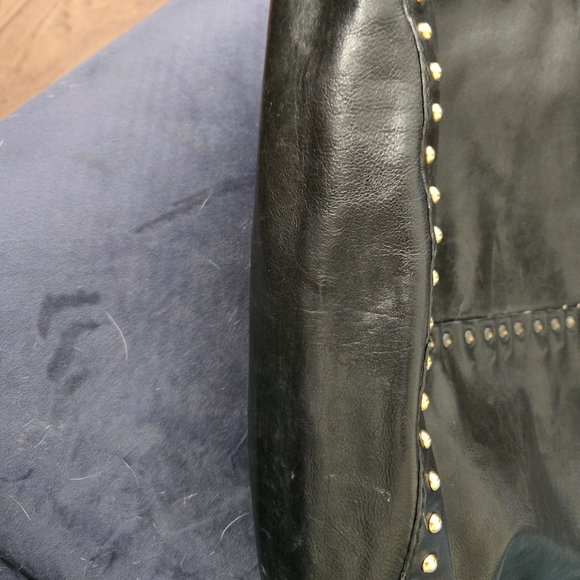 Black and Gold Studded Women's Bag - Picture 7 of 12